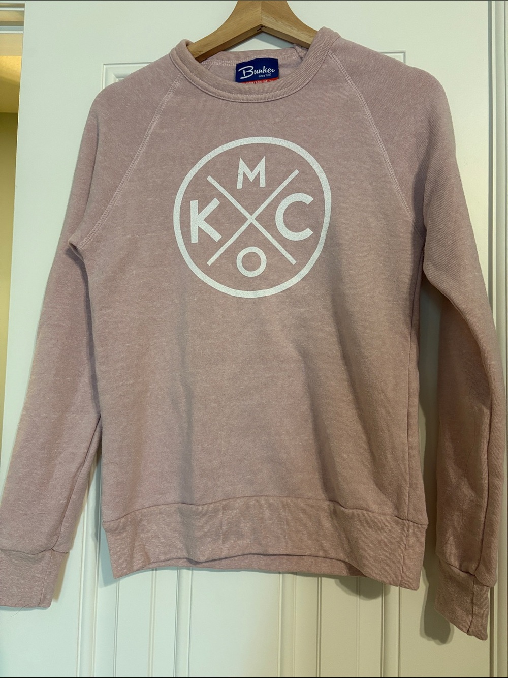 Women’s Dusty Rose Crewneck Sweatshirt with KMCO Logo
